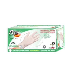 POLY-BRITE ถุงมือวินิจฉัยทางการแพทย์ ไซด์ L (กล่อง100ชิ้น)