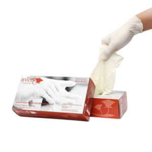 SRI TRANG ถุงมือยางธรรมชาติ ไม่แป้ง รุ่น GLOVE09 สีน้ำตาล ไซส์ XS (100 ชิ้น)