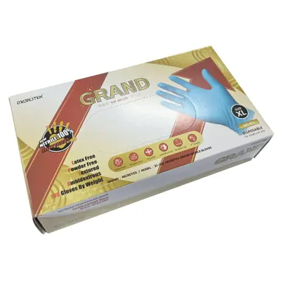 MICROTEX ถุงมือยางอเนกประสงค์ ชนิดไม่มีแป้ง สีฟ้า ขนาด XL (กล่อง 10 ชิ้น)