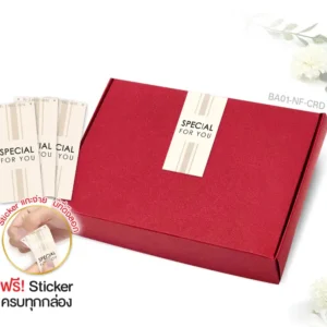 กล่องฝาเสียบ ฝาทึบ 16×22×5cm. สีแดง หนา 300แกรม (10ใบ)