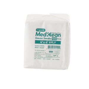 ผ้าก๊อซ MEDKLEAN 8 Ply [100ชิ้น/ห่อ] 4X4 นิ้ว