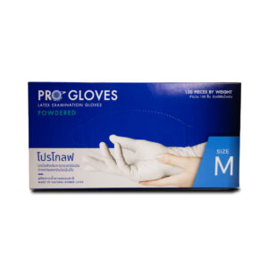 ถุงมือมีแป้ง PRO GLOVES 100 ‘S ไซซ์M