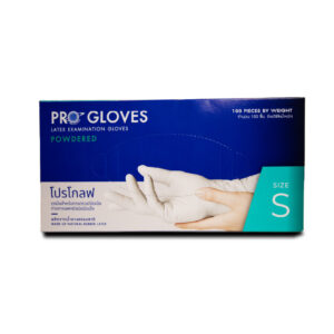 ถุงมือมีแป้ง PRO GLOVES 100 ‘S ไซซ์S