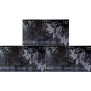 I AM Gloves Nitrile Black ถุงมือไนไตร สีดำ (100 ชิ้น / กล่อง) ไซซ์L