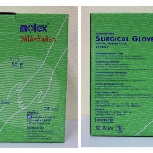 (ยกลัง 4 กล่อง) โมเทค ถุงมือผ่าตัด ศัลยกรรม สเตอร์ไรด์ ไม่มีแป้ง Surgical Gloves (50คู่/กล่อง) ไซซ์6