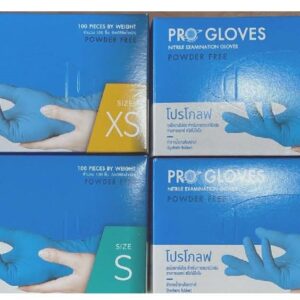 (ยกลัง20 กล่อง) PRO GLOVES Nitrile Blue 3.5 กรัม ถุงมือไนไตร สีฟ้า (100ชิ้น/กล่อง) ไซซ์L