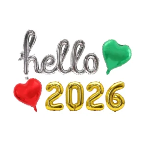 Set hello 2026 สีเงินทอง