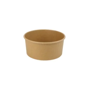 ถ้วยทรงกลมคราฟท์ M 1000 ml 15x7.5 cm.1ลัง 9แพ็ค 450 ใบ