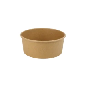 ถ้วยทรงกลมคราฟท์ L 1100 ml 16.5x7 cm. 1ลัง 6 แพ็ค 300 ใบ