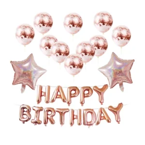 ซตลูกโป่งตัวอักษรฟอยล์ Happy Birthday CASSA B1S040 - B1S043 สีชมพู
