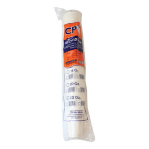 แก้วกระดาษ 22oz. CPW สีขาว (50ใบ/แถว)
