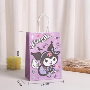 kuromiถุงของขวัญ ถุงกระดาษน่ารักสีม่วง