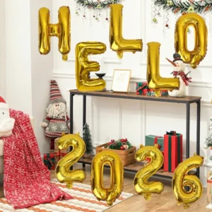 ลูกโป่งปีใหม่ 2026 สีทอง 1 Set