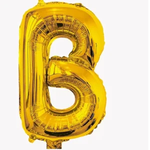 ลูกโป่งฟอยล์ตัวอักษร B สีทอง ขนาด 16 นิ้ว