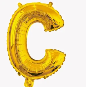ลูกโป่งฟอยล์ตัวอักษร C สีทอง ขนาด 16 นิ้ว