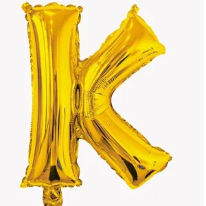ลูกโป่งฟอยล์ตัวอักษร K สีทอง ขนาด 16 นิ้ว