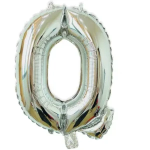 ลูกโป่งฟอยล์ตัวอักษร Q สีเงิน ขนาด 16 นิ้ว
