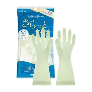 ถุงมือ PVC SHOWA SARATTO TOUCH SIZE M สีเขียวอ่อน