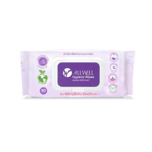 ทิชชู่เปียก เช็ดผิว ระงับกลิ่นกาย ย่อยสลายได้ ALLWELL 50 แผ่น