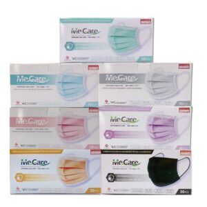 (ยกลัง 100 กล่อง) MeCare Surgical Mask Earloop 3 Ply (50ชิ้น/กล่อง) สีขาว