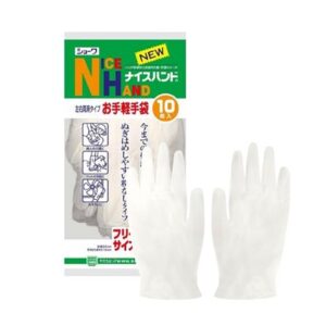 ถุงมือ PVC SHOWA OTEGARU FREE SIZE แพ็ก 10 ชิ้น สีขาว