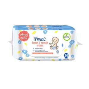 ผ้าเช็ดทำความสะอาดผิว PUREEN CHAMOMILE 20 แผ่น แพ็กคู่