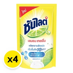 ซันไลต์ น้ำยาล้างจาน เลมอน 500 มล. x 4
