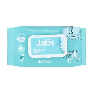 ผ้าเช็ดทำความสะอาดน้ำแร่ธรรมชาติ JABS 45 แผ่น