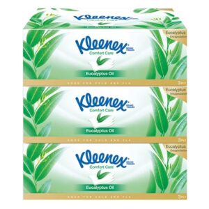 กระดาษเช็ดหน้า KLEENEX EUCALYPTUS 80 แผ่น แพ็ค3