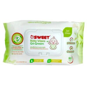 ผ้าเช็ดทำความสะอาด SWEET GO GREEN 80 แผ่น