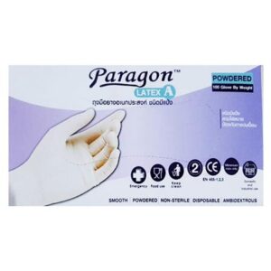 ถุงมือยางอเนกประสงค์ PARAGON (M) 50 คู่ สีขาว