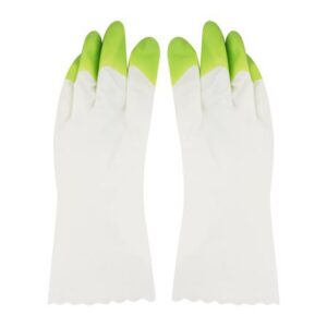 ถุงมือ PVC SHALDAN SIZE M สีขาว/เขียว
