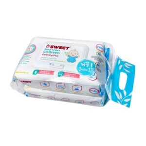 ผ้าเช็ดทำความสะอาด SWEET SALINE 80 แผ่น แพ็ก 2
