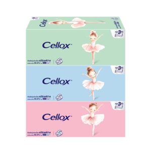 กระดาษเช็ดหน้า CELLOX TRENDY 3PLY (แพ็ก 3 ชิ้น)
