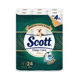กระดาษชำระ SCOTT CLEAN CARE PLUS (แพ็ก 24 ชิ้น)