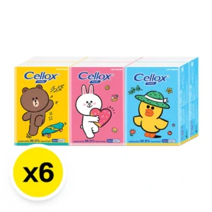 เซลล็อกซ์ พิวริฟาย กระดาษเช็ดหน้า แบบพกพา 6 ซอง x 6