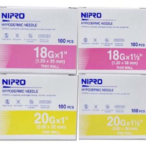 NIPRO เข็มฉีดยา No. 18×1″ (100 ชิ้น / กล่อง)