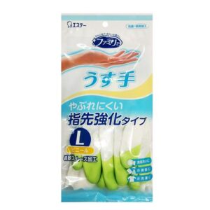 ถุงมือ PVC SHALDAN SIZE L สีขาว/เขียว