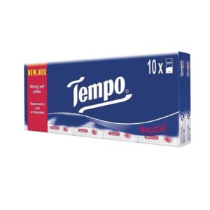 กระดาษเช็ดหน้า TEMPO MINIPACK (แพ็ก 10 ชิ้น)
