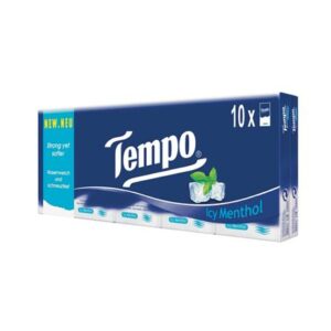 กระดาษเช็ดหน้า TEMPO MINIPACK ICY MENTHOL (แพ็ก 10 ชิ้น)