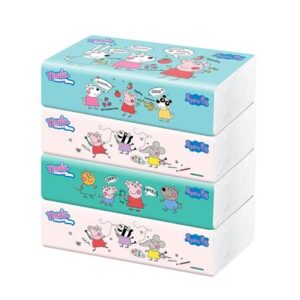 กระดาษเช็ดหน้า NUDA PEPPA PIG 120 แผ่น แพ็ก 3+1