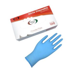 ถุงมือยางไนไตร MASTER GLOVE SIZE M สีฟ้า