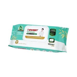 ผ้าเช็ดทำความสะอาดผิว SWEET GO GREEN HYGIENIC 50 แผ่น