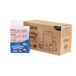 กระดาษเช็ดหน้า EKONO 60 แผ่น 25 ห่อ/1ลัง (ขายยกลัง)