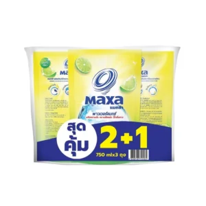 แมกซ่า น้ำยาล้างจาน กลิ่นมะนาวเขียว 750 มล. 2+1
