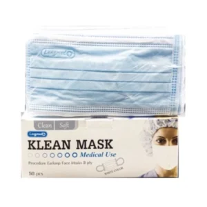 Klean Mask Longmed หน้ากากอนามัย 1 กล่อง 50 ชิ้น สีฟ้า