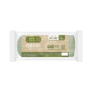 ถุงขยะม้วนก้นจีบ CIRCULAR ACCO 30x40 นิ้ว 14 ใบ สีเขียว