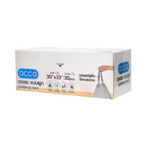 ถุงขยะหูผูก ACCO 30x33 นิ้ว 30 ใบ สีเทา