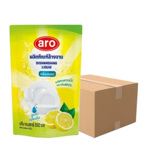 เอโร่ น้ำยาล้างจาน กลิ่นเลมอน 550 มล. x 4