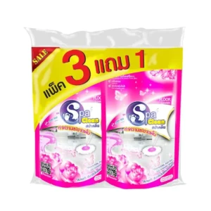 น้ำยาถูพื้น น้ำยาทำความสะอาดพื้น ขนาด 400 มล. (แพ็ค 3 แถม 1) กลิ่นโรแมนติกโรส (ชมพู)